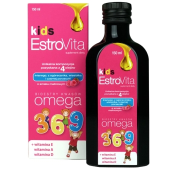 EstroVita Kids o smaku malinowym 150ml PROMOCJA cena 54,95zł