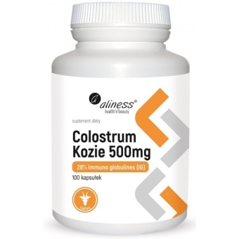Aliness Colostrum Kozie IG 28% 500mg 100kapsułek cena 109,90zł