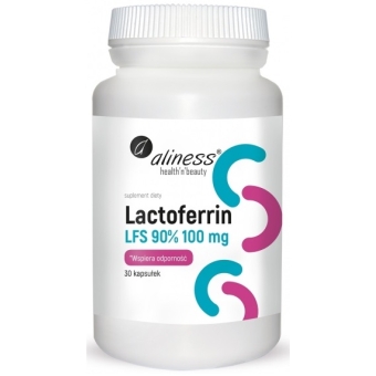 Aliness Lactoferrin LFS 90% 100mg 30kapsułek cena 49,90zł