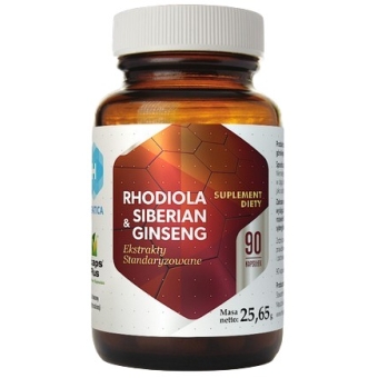 Hepatica Rhodiola & Siberian Ginseng 90kapsułek cena 35,90zł