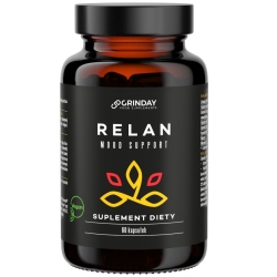 Grinday Relan naturalny antydepresant stres uspokojenie 60kapsułek cena 119,00zł