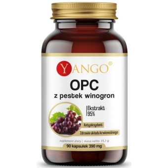 Yango OPC 95% ekstrakt z pestek winogron 90kapsułek cena 73,90zł