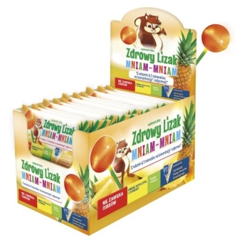 Zdrowy lizak Mniam-Mniam Ananasowy 40sztuk cena 67,95zł