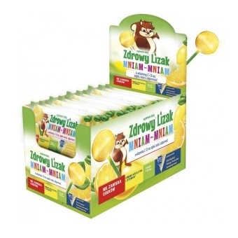 Zdrowy lizak Mniam-Mniam Cytryna 40sztuk cena 67,95zł