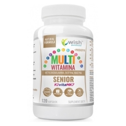 Wish Pharmaceutical Multiwitamina Complex Senior Witaminy dla seniorów + Prebiotyk 120kapsułek cena 39,99zł