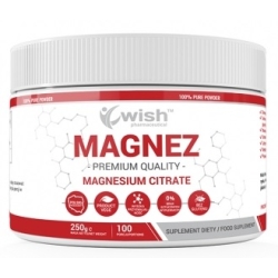 Wish Pharmaceutical Magnez w Proszku Cytrynian Magnezu 250g cena 30,29zł