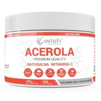 Wish Pharmaceutical Acerola Naturalna Witamina C w proszku 250g cena 38,90zł