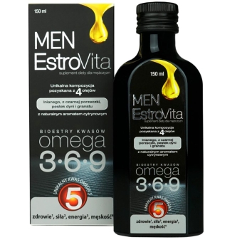 Estrovita Men Omega 3-6-9 150ml cena 54,88zł