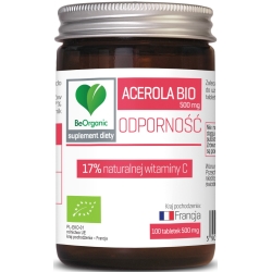 Acerola BIO Odporność 17% witaminy C 500mg  100tabletek BeOrganic cena 39,99zł