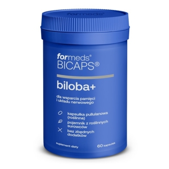 Formeds BICAPS Biloba+ 60kapsułek cena 53,49zł