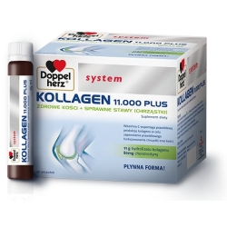Doppelherz System Kollagen 11.000 PLUS 30ampułek po 25ml cena 123,00zł