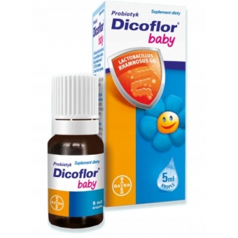 Dicoflor w kroplach dla niemowląt i dzieci 5ml cena 41,65zł