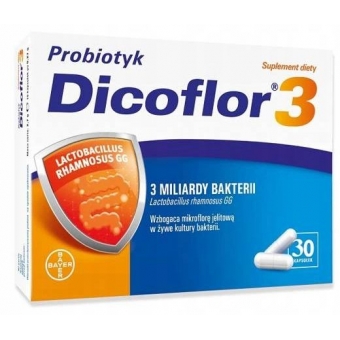 Dicoflor 3 30kapsułek cena 39,59zł