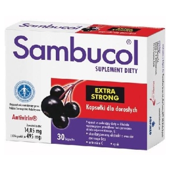 Sambucol Extra Strong 30kapsułek cena 38,30zł