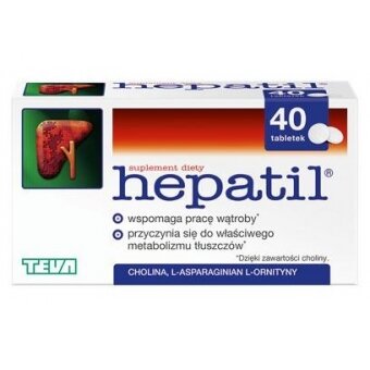 Hepatil 40tabletek cena 15,45zł