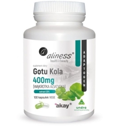 Aliness Gotu Kola (Centella asiatica, wąkrotka azjatycka) 400mg 100kapsułek Vege + próbki gratis  cena 59,90zł