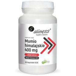 Aliness Mumio himalajskie (Shilajit extract) 400mg 90kapsułek Vege cena 44,90zł