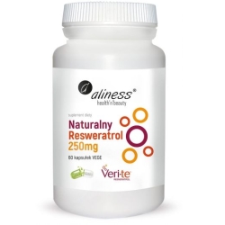 Aliness Naturalny Resweratrol Veri-Te 250mg 60kapsułek Vege cena 64,90zł