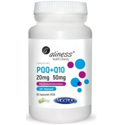 Aliness PQQ MGCPQQ 20mg + Q10 50mg 60kapsułek Vege cena 99,90zł