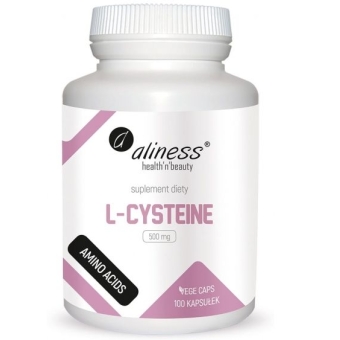 Aliness L-Cysteine 500mg 100kapsułek Vege cena 43,90zł