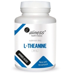 Aliness L-Theanine 200mg 100kapsułek Vege cena 39,90zł