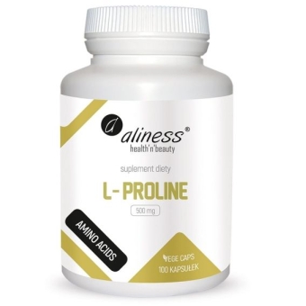 Aliness L-Proline 500mg 100kapsułek Vege cena 38,90zł