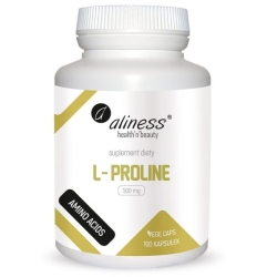 Aliness L-Proline 500mg 100kapsułek Vege cena 39,90zł