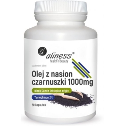 Aliness Olej z nasion czarnuszki 1000mg 60kapsułek cena 44,90zł