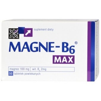 Magne B6 Max 50 tabletek powlekanych cena 24,50zł