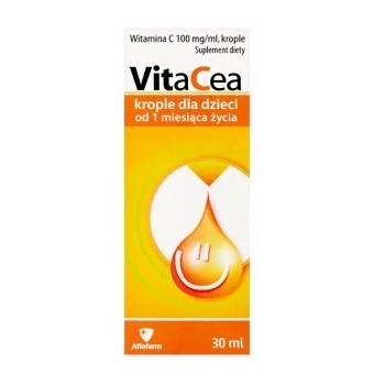 VitaCea krople dla dzieci od 1 miesiąca życia 30ml cena 8,00zł