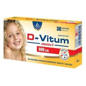D-Vitum 800 j.m. witamina D 36kapsułek cena 13,90zł