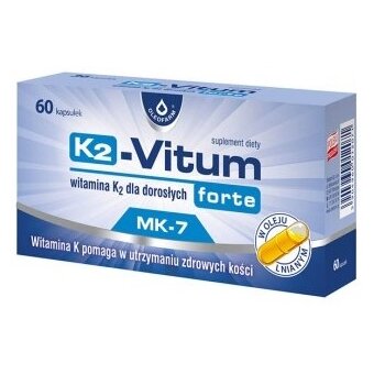K2-Vitum forte witamina K2 MK7 75 µg 60kapsułek cena 51,30zł