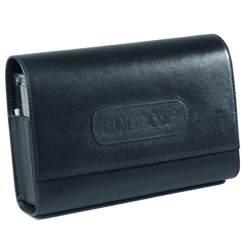 Kasetka na leki ANABOX de luxe skórzana kolor czarny matowy cena 109,00zł