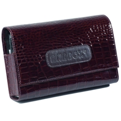 Kasetka na leki ANABOX de luxe skórzana kolor brązowy połysk cena 109,00zł