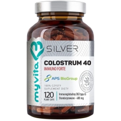 Myvita Silver Pure Colostrum 40 Immuno Forte 120kapsułek cena 76,00zł