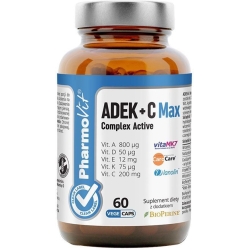 Pharmovit Clean Label ADEK + C MAX Complex Active 60kapsułek cena 43,20zł