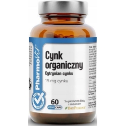 Pharmovit Clean Label Cynk organiczny (Cytrynian cynku) 15mg 60kapsułek cena 26,90zł
