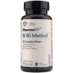Pharmovit B-50 Methyl B-complex Max+ 60kapsułek cena 34,15zł