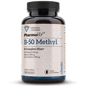 Pharmovit B-50 Methyl B-Complex Max+ 120kapsułek cena 52,90zł