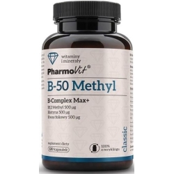 Pharmovit B-50 Methyl B-complex Max+ 120kapsułek cena 52,50zł