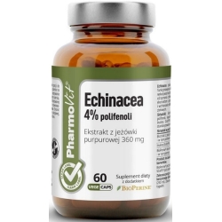 Pharmovit Clean Label Echinacea 4% polifenoli 60kapsułek cena 26,90zł