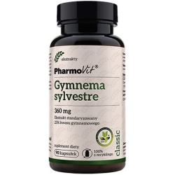 Pharmovit Gymnema sylvestre 25% Kwasu gymnemowego 360mg 90kapsułek cena 31,80zł