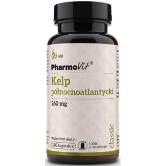 Pharmovit Kelp północnoatlantycki 260mg 120kapsułek cena 33,50zł