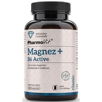 Pharmovit Magnez + B6 Active 120kapsułek cena 39,20zł
