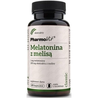 Pharmovit Melatonina z melisą 60kapsułek cena 24,50zł