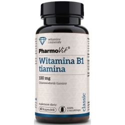 Pharmovit Witamina B1 tiamina 100mg 60kapsułek cena 28,90zł