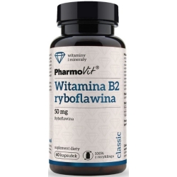 Pharmovit Witamina B2 ryboflawina 50mg 60kapsułek cena 19,90zł