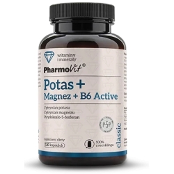 Pharmovit Potas + Magnez + B6 Active 120kapsułek cena 42,20zł