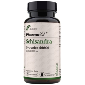 Pharmovit Schisandra (Cytryniec chiński) ekstrakt 300mg 90kapsułek cena 30,50zł