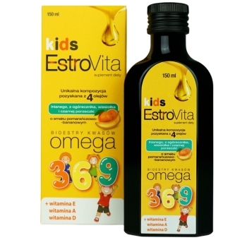 Estrovita Kids o smaku pomarańczowo-bananowym 150ml cena 44,90zł